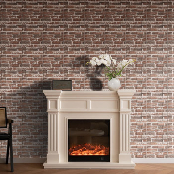 40Pcs 3D Wall Panels Peel And Stick Faux Brick Wall Panels Selfadhesive 3D Brick Wallpaper Foam Stone Wall Panel For Bedroom K