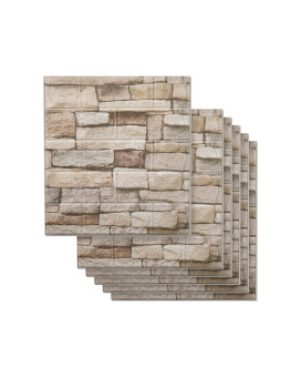 20Pcs 3D Wall Panels Peel And Stick Faux Brick Wall Panels Selfadhesive 3D Brick Wallpaper Foam Stone Wall Panel For Bedroom K