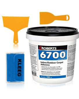 Carpet Glue Carpet Adhesive Kit Roberts 6700 1 Quart Indoor Outdoor Rug Artificial Turf Adhesive Deck Sunroom Basement