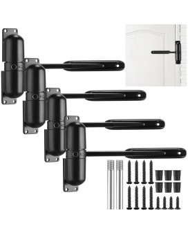 Gisafai 4 Pcs Automatic Door Closer Spring Door Closer Heavy Duty Self Closing Door Hinges Convert Hinged Doors To Self Closin