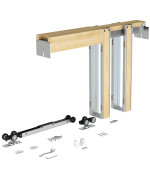 Jubest Pocket Door Frame Kit With 88Lbs Twoway Softclose Mechanism Smoothly And Quietly Easy To Install Hidden Door Kit For