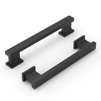 Banqin 10 Pack Black Cabinet Pulls 5Inch Kitchen Cabinet Handles Matte Black Handles For Cabinet Black Kitchen Hardware Dresser