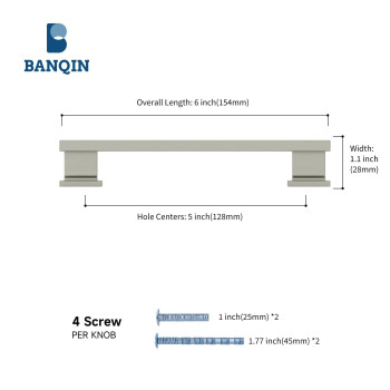 Banqin 20 Pack Brushed Nickel Cabinet Pulls 5Inch Kitchen Cabinet Handles Brushed Satin Nickel Handles For Cabinet Brushed Nicke