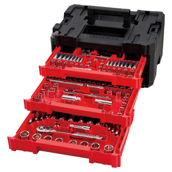 Craftsman 262Piece Mechanic Tool Set Master Socket Set With 3Drawer Versastack Tool Box Saemetric Set Cmmt45309