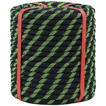 Double Braid Arborist Rope Black12 In X 150 Ft Arborist Rigging Polyester Rope 48 Strand Rope Swing For Tree Bull Rope For