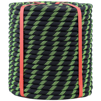 Double Braid Arborist Rope Black12 In X 200 Ft Arborist Rigging Polyester Rope 48 Strand Rope Swing For Tree Bull Rope For