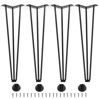 Hooshee 20 Inch Hairpin Furniture Legsset Of 4 Hairpin Table Legs Metal Table Legs Diy Projects For Tv Stand Cabinet Coffee T