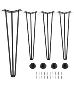 Hooshee 18 Inch Hairpin Furniture Legsset Of 4 Hairpin Table Legs Metal Table Legs Diy Projects For Tv Stand Cabinet Coffee T