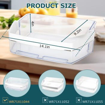 Upgraded Wr71X11044 Refrigerator Door Shelf Bin Compatible With Ge Refrigerator Replacement Shelves Replaces Wr71X11059 Ps601177