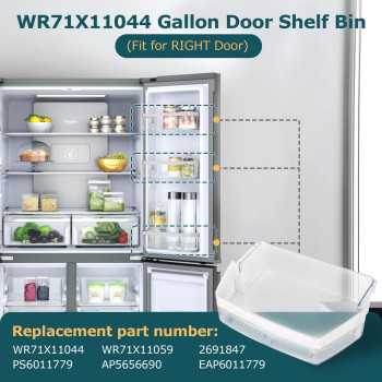 Upgraded Wr71X11044 Refrigerator Door Shelf Bin Compatible With Ge Refrigerator Replacement Shelves Replaces Wr71X11059 Ps601177