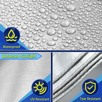 Heavy Duty Tarp 12 X 16 16 Mil Large Waterproof Tarps High Durability Uv Resistant Tear Resistant With Grommets Every 18 I