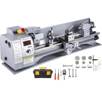 Vevor Metal Lathe 210X800 Mini Lathe Machine 2500 Rpm Variable Speed Change 850W Precision Mini Lathe Metal Working Lathe Wi