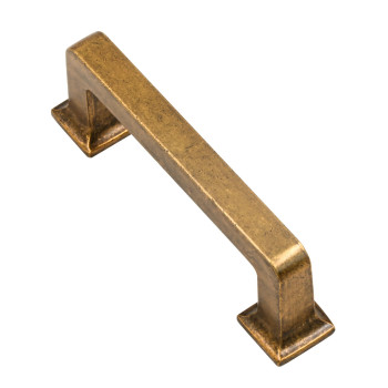 Alzassbg 10 Pack Antique Brass Cabinet Pulls 3 Inch76Mm Hole Centers Cabinet Handles Square Kitchen Hardware For Cabinets Al3