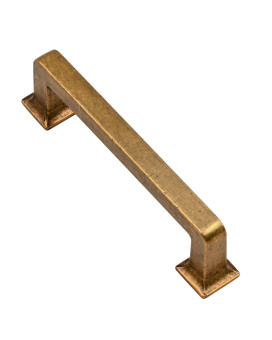 Alzassbg 10 Pack Antique Brass Cabinet Pulls 334 Inch96Mm Hole Centers Cabinet Handles Square Kitchen Hardware For Cabinets