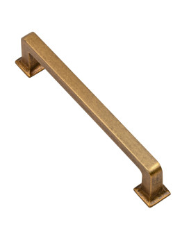 Alzassbg 10 Pack Antique Brass Cabinet Pulls 5 Inch128Mm Hole Centers Cabinet Handles Square Kitchen Hardware For Cabinets Al