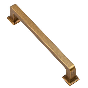 Alzassbg 10 Pack Antique Brass Cabinet Pulls 5 Inch128Mm Hole Centers Cabinet Handles Square Kitchen Hardware For Cabinets Al