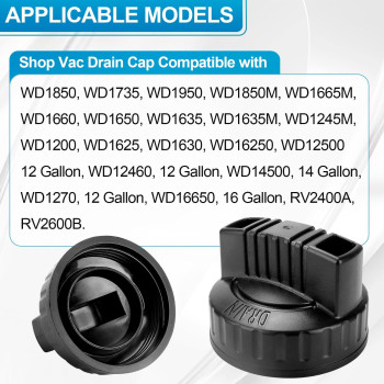 47922 Vac Drain Cap Compatible With Ridgid Shop Vacuum Cleaner And Craftsman Shop Vacuum 197 Id Wetdry Vacuum Replacement D