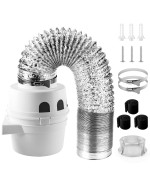 Upgradedtdidvkzw 4 Inch Indoor Dryer Vent Kit Filter 3 In 1 Filter Bucket With 8 Feet Proflex Ducting Hose For Electric Dryers