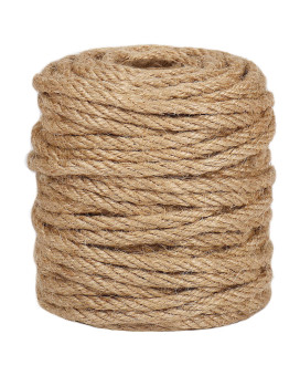 Vivifying 5Mm Jute Rope 98 Feet Strong Natural Jute Twine For Crafts Cat Scratching Post Garden Plants Bundling And Hanging