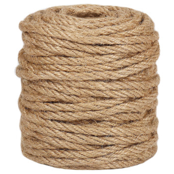 Vivifying 5Mm Jute Rope 98 Feet Strong Natural Jute Twine For Crafts Cat Scratching Post Garden Plants Bundling And Hanging