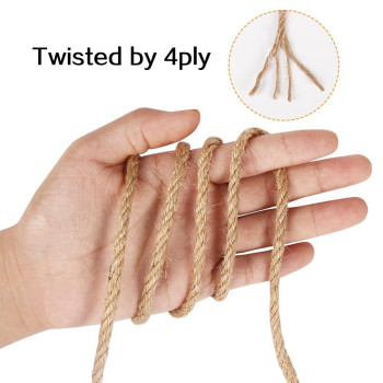 Vivifying 5Mm Jute Rope 98 Feet Strong Natural Jute Twine For Crafts Cat Scratching Post Garden Plants Bundling And Hanging