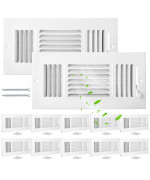 Wesiti 12 Pcs 10 X 4 Inch Ceiling Vent Covers For Home Ceiling Sidewall And Ceiling Vent Register 3 Way Vents For Sidewall Solid