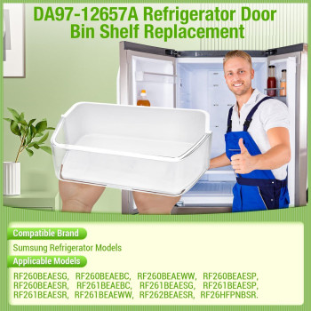 Edovaf Upgraded Da9712657A Refrigerator Replacement Shelves Left Side Replacement For Samsung Rf260 Rf261 Rf263 Refrigerator