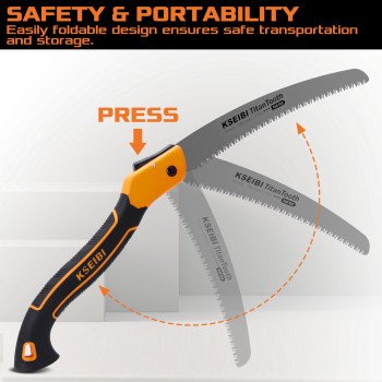 Kseibi Folding Saw Camping Saw Camp Saw Sk4 Steel Hand Saw For Campers Portable 10 Inch Wood Pruning Saw For Gardening Ca