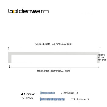 Goldenwarm 25 Pack White Cabinet Pulls 10 Inch Cabinet Handles Kitchen Cabinet Handles White Drawer Pulls Square Cabinet Handwar