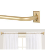 Tangwin Wrap Around Curtain Rods Gold Curtain Rods For Windows 72 To 144 Inch612Ft 1 Inch Long Adjustable Curtain Rod Set Bla