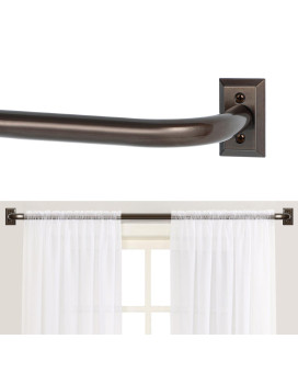 Tangwin Wrap Around Curtain Rods Bronze Curtain Rods For Windows 72 To 144 Inch612Ft 1 Inch Long Adjustable Curtain Rod Black