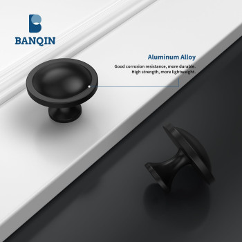 Banqin 10 Pack Kitchen Cabinet Knobs Black Drawer Dresser Knobs Black Cabinet Knobs Kitchen Cabinet Knobs Mushroom Knob Closet D