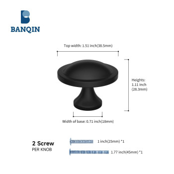 Banqin 10 Pack Kitchen Cabinet Knobs Black Drawer Dresser Knobs Black Cabinet Knobs Kitchen Cabinet Knobs Mushroom Knob Closet D