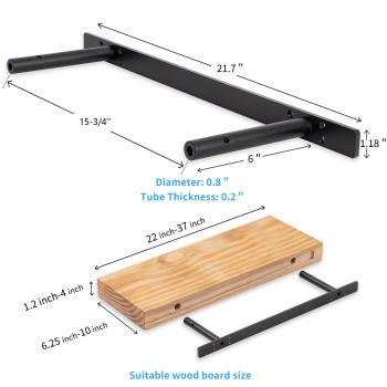 Firmetal Heavy Duty Floating Shelf Bracket 22 Inch Hidden Shelf Bracket For Mantel And Shelving Max Load 200 Lbs If Mounted On