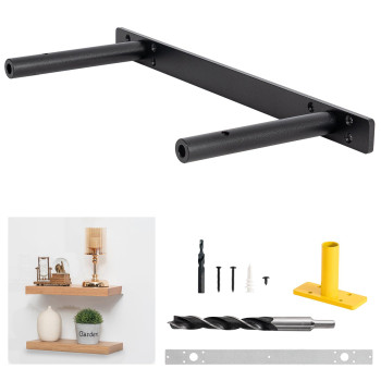 Firmetal Heavy Duty Floating Shelf Bracket 16 Inch Hidden Shelf Bracket For Mantel And Shelving Max Load 200 Lbs If Mounted On