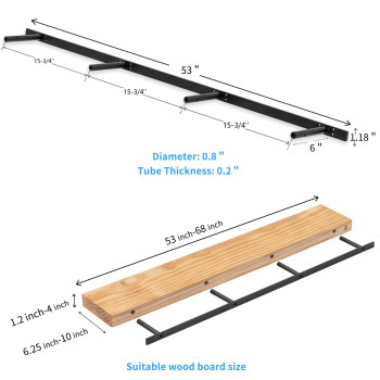 Floating Shelf Bracket Hidden Shelf Brackets 53 Inch Premium Kit