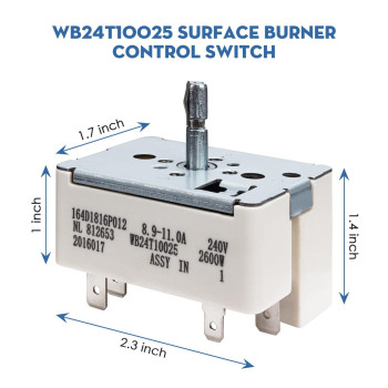 Showingo Wb24T10025 Range Switch Surface Burner Range Infinite Control Switch Compatible With Ge Electric Ranges Ap2024072 7696