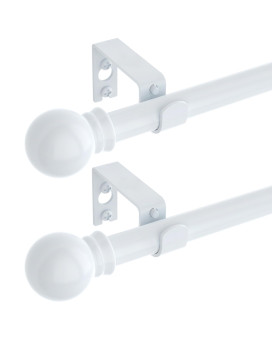 Gxoackj 2 Pack White Curtain Rods For Windows 66 To 120 Inch 58 Inch Decorative Curtain Rod Set Splicing Heavy Duty Metal Curta