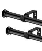 Curtain Rods 2 Pack Curtain Rods For Windows 30 To 116 Inch 58 Inch Black Curtain Rod With Brackets For Bedroom Living Room Kit