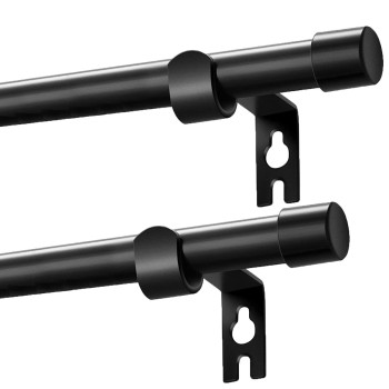 Black Curtain Rods 2 Pack Curtain Rods For Windows 30 To 88 Inch 58 Inch Curtain Rod Stainless Steel With Brackets Easy To In