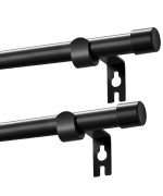 Black Curtain Rods 2 Pack Curtain Rods For Windows 30 To 60 Inch 58 Inch Curtain Rod Stainless Steel With Brackets Easy To In