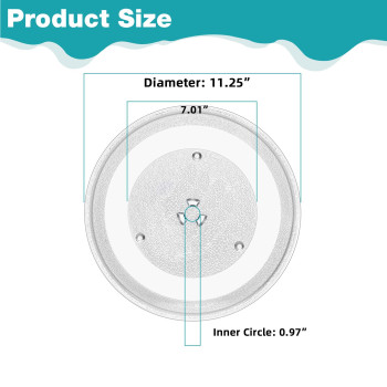 Gemroom 11 38 Microwave Glass Plate Compatible With Ge Wb49X10097 Samsung De7420102D And Panasonic 1125 Microwave Glass T