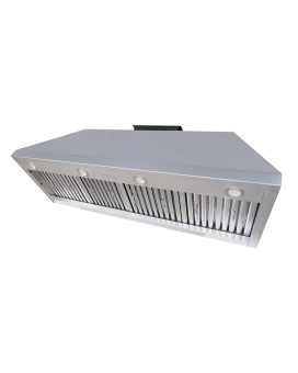 Fh Fohome 54 Inch Builtin Range Hood 4Speed 1260 Cfm Super Quiet Stainless Steel Range Hood Internal Motor Adjustable Light