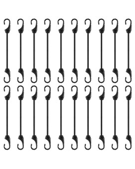 6 Inch Bungee Cords With Hooks 20 Pcs Short Bungee Cords With Hooks With Uv Resistant 5 Mm Diameter Bungee Straps For Basic Secu