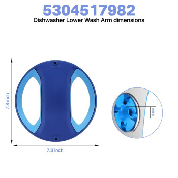 Showingo 5304517982 Dishwasher Lower Wash Arm Replacement For Frigidaire Dishwashers Spray Arm Replaces Ap6886145 Ps12717897 E