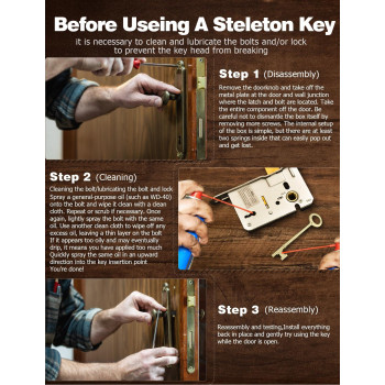 Skeleton Key Ky32 Ky33 Replacement Skeleton Keys Kit For Old Style Doors