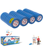 Xfasten Blue Painters Tape Bulk 1 Inch X 60Yards 36Pack 6480Ft Total Wall Safe Blue Masking Tape 1 Inch Wide Blue Paint Tape