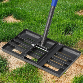 Rake Lawn Leveling Rake 5 Ft Lawn Leveler With 17 X 10 Small Rakes Head For Smooth Garss Soil Dirt Sand High Effect Long Hand