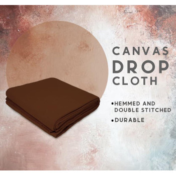 Zuperia Dyed Canvas Drop Cloth For Painting 8 X 10 Feet Pack Of 1 Pure Cotton Painters Drop Cloth For All Purpose Thick C