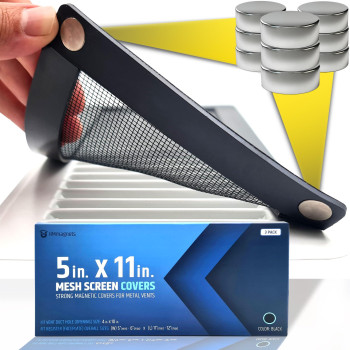 Powerful Magnetic Vent Screen Mesh Covers 3Pack That Will Never Move Or Fall For Floor Wall Ceiling Registers Of Width 5